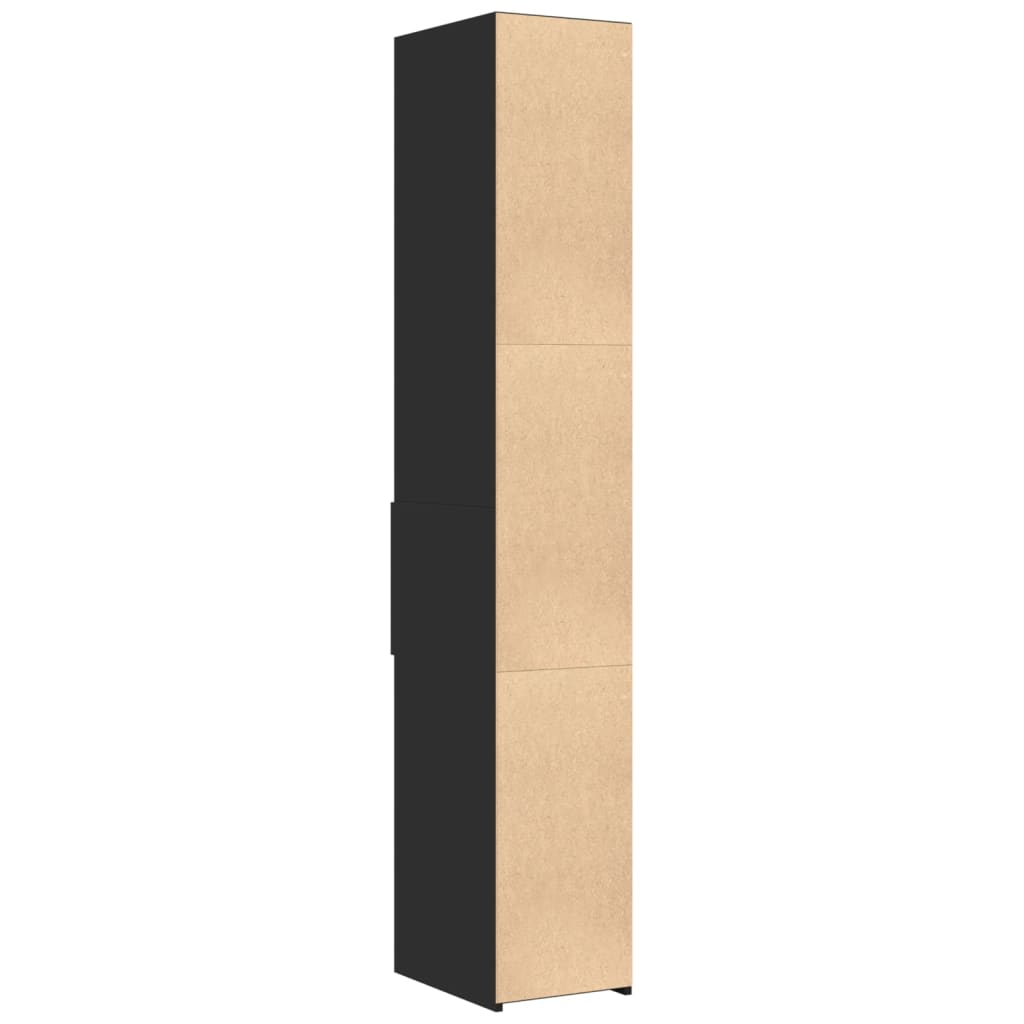 Highboard Schwarz 30x42,5x185 cm Holzwerkstoff