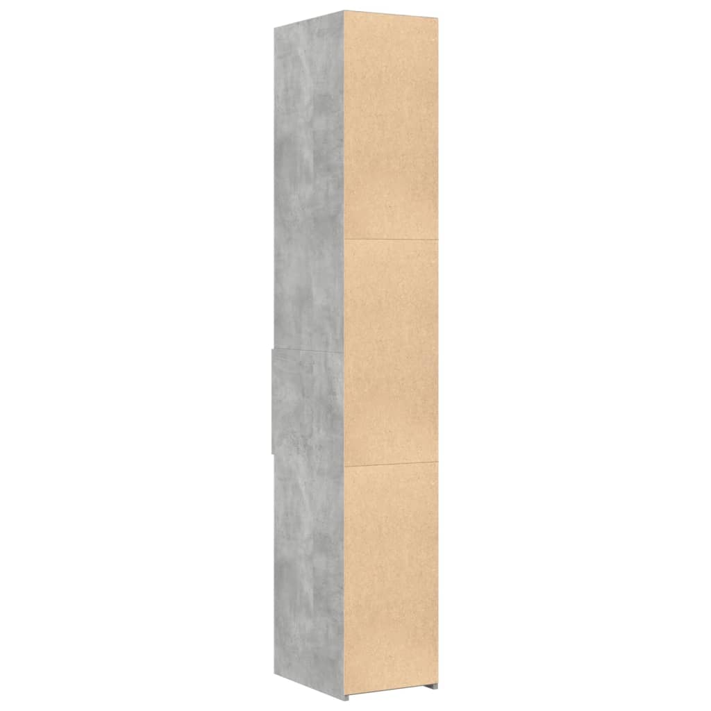 Highboard Betongrau 30x42,5x185 cm Holzwerkstoff