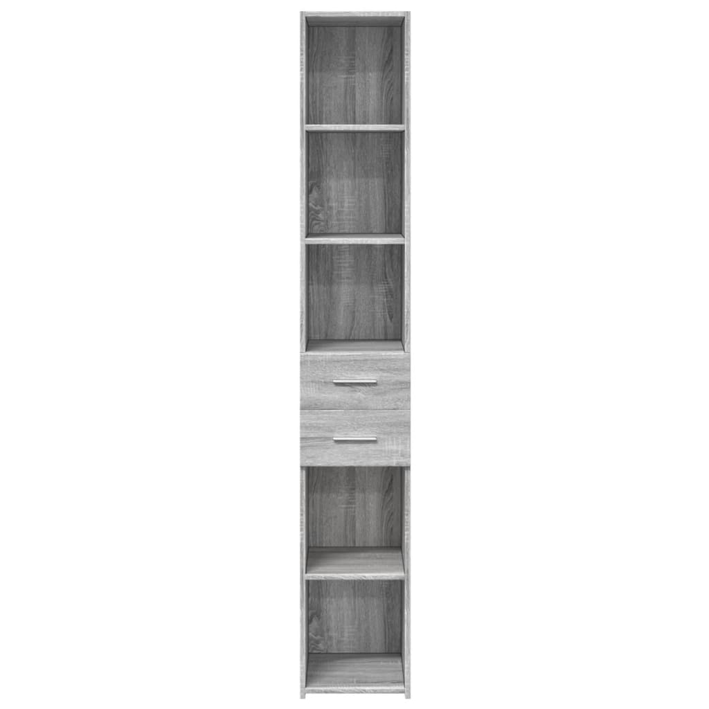 Highboard Grau Sonoma 30x42,5x185 cm Holzwerkstoff