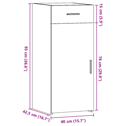 Sideboard Schwarz 40x42,5x93 cm Holzwerkstoff