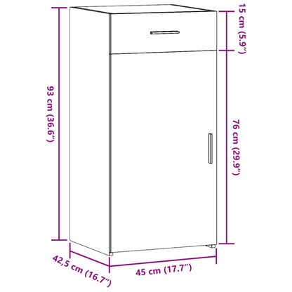 Sideboard Sonoma-Eiche 45x42,5x93 cm Holzwerkstoff