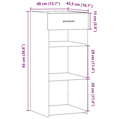 Sideboard Betongrau 40x42,5x93 cm Holzwerkstoff