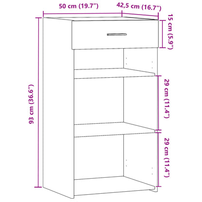 Sideboard Sonoma-Eiche 50x42,5x93 cm Holzwerkstoff