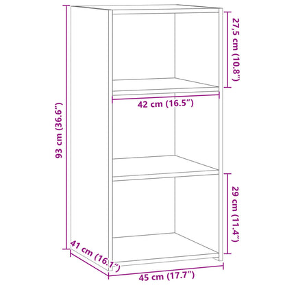 Sideboard Grau Sonoma 45x41x93 cm Holzwerkstoff