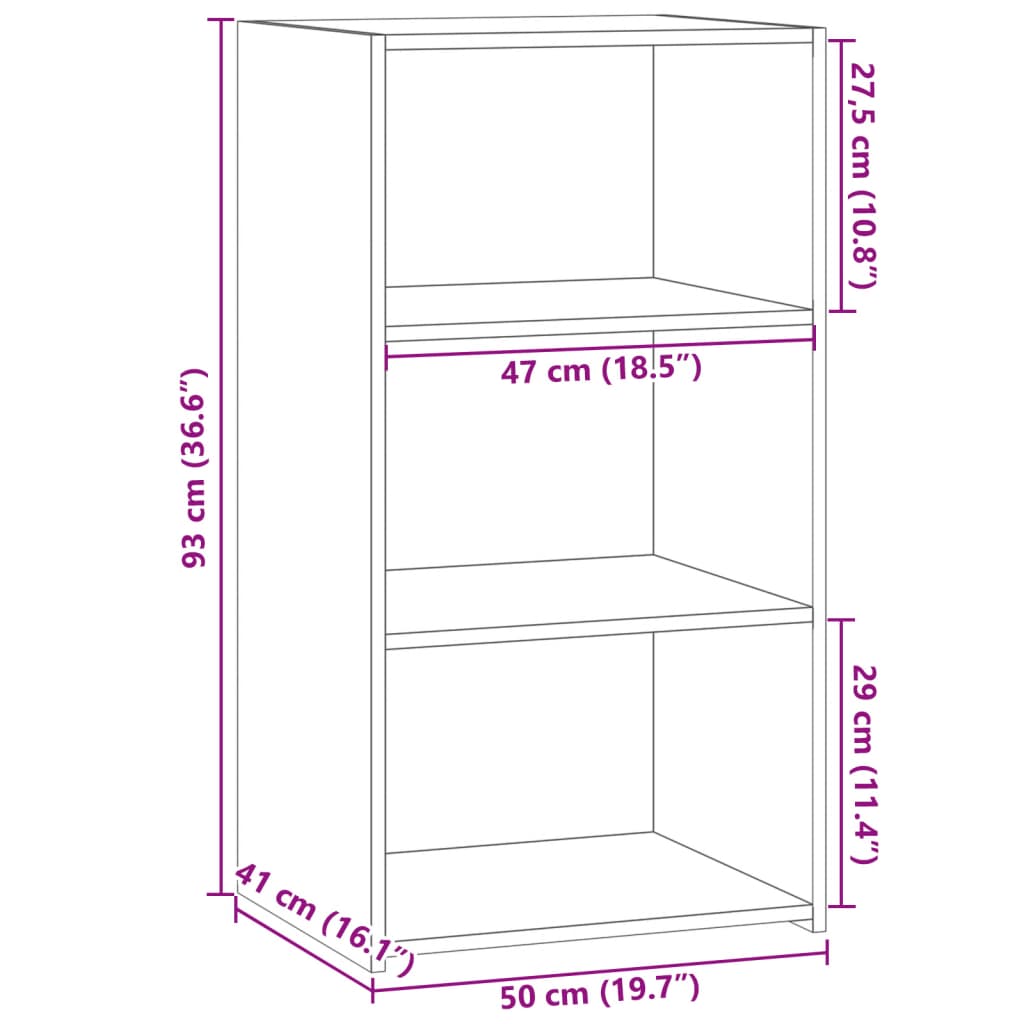 Sideboard Betongrau 50x41x93 cm Holzwerkstoff