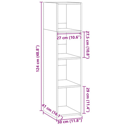 Highboard Weiß 30x41x124 cm Holzwerkstoff