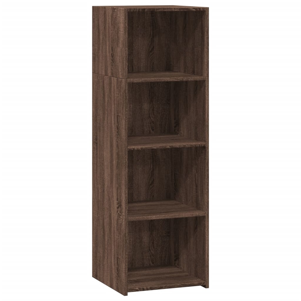 Highboard Braun Eichen-Optik 40x41x124 cm Holzwerkstoff