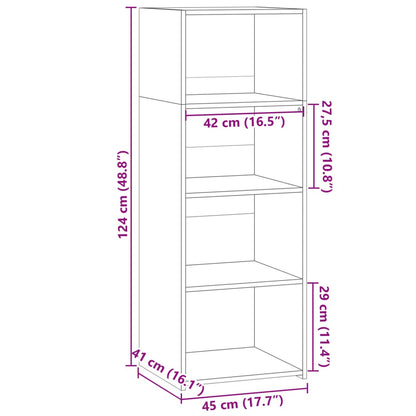 Highboard Sonoma-Eiche 45x41x124 cm Holzwerkstoff