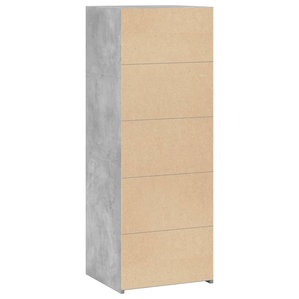 Highboard Betongrau 45x41x124 cm Holzwerkstoff