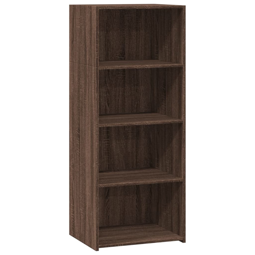 Highboard Braun Eichen-Optik 50x41x124 cm Holzwerkstoff