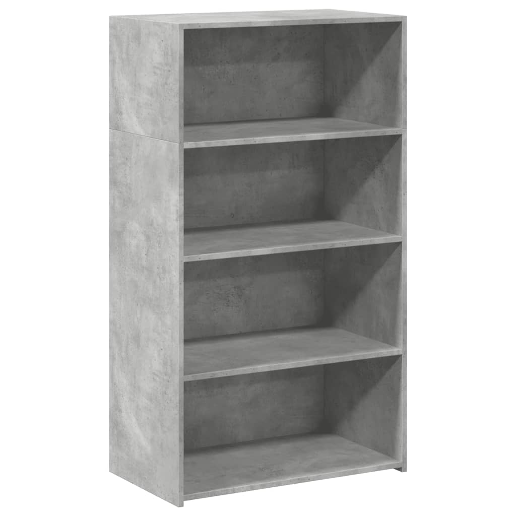 Highboard Betongrau 70x41x124 cm Holzwerkstoff