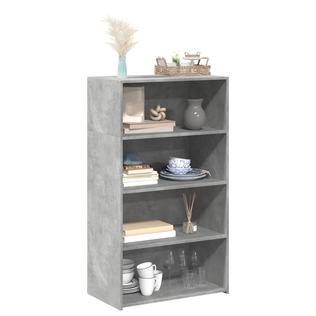 Highboard Betongrau 70x41x124 cm Holzwerkstoff