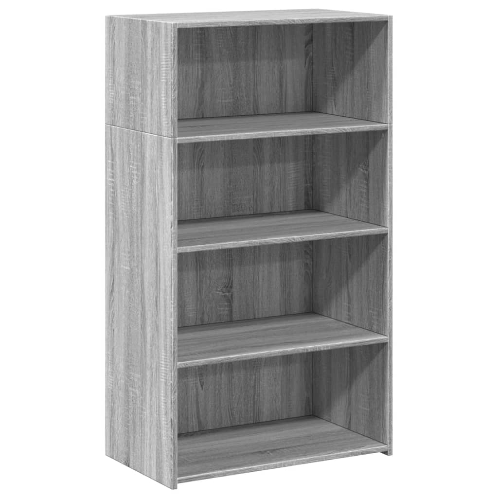 Highboard Grau Sonoma 70x41x124 cm Holzwerkstoff