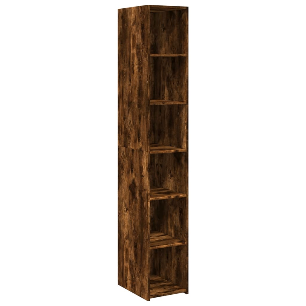 Highboard Räuchereiche 30x41x185 cm Holzwerkstoff