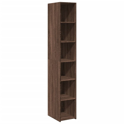 Highboard Braun Eichen-Optik 30x41x185 cm Holzwerkstoff