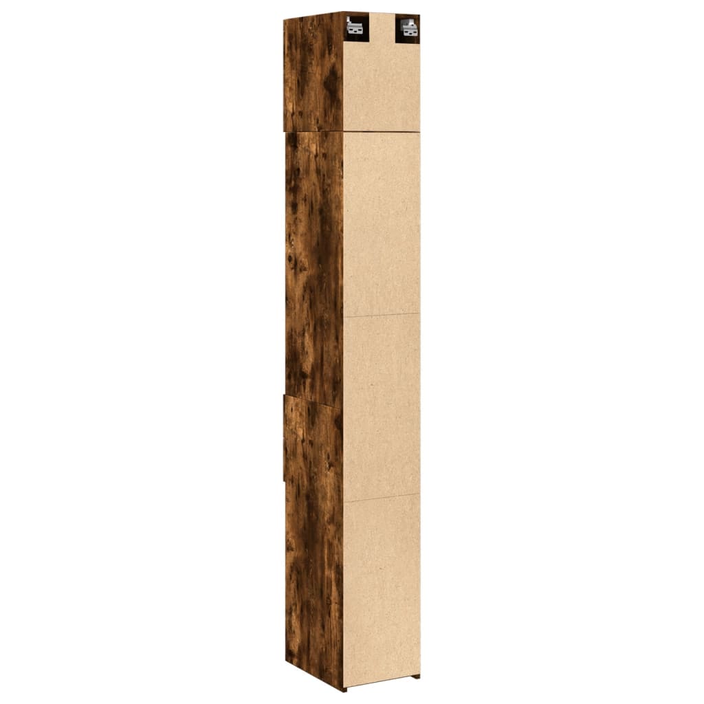 Hochschrank Schmal Räuchereiche 30x42,5x225 cm Holzwerkstoff