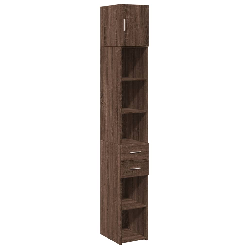 Hochschrank Schmal Eichen-Optik 30x42,5x225 cm Holzwerkstoff