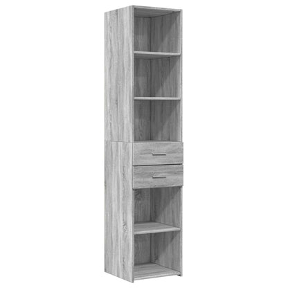 Hochschrank Schmal Grau Sonoma 40x42,5x225 cm Holzwerkstoff