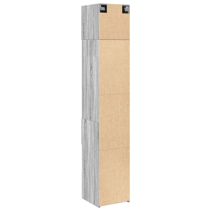 Hochschrank Schmal Grau Sonoma 40x42,5x225 cm Holzwerkstoff