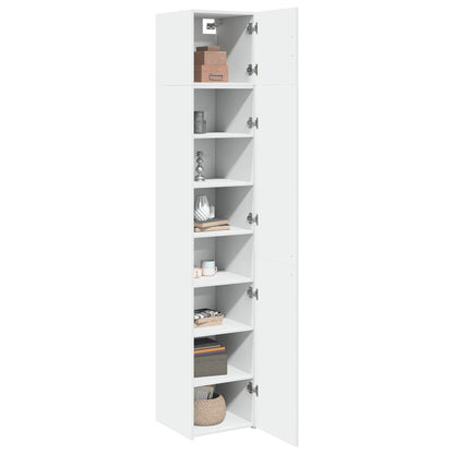 Hochschrank Schmal Weiß 40x42,5x225 cm Holzwerkstoff