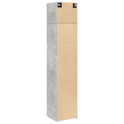 Hochschrank Schmal Betongrau 45x42,5x225 cm Holzwerkstoff