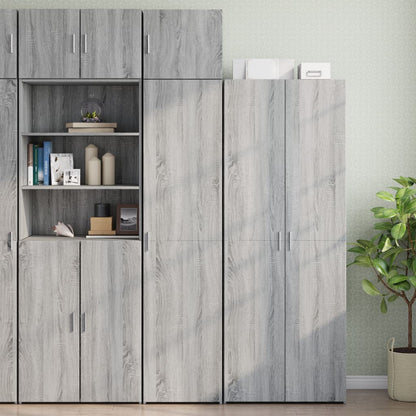 Hochschrank Schmal Grau Sonoma 45x42,5x225 cm Holzwerkstoff