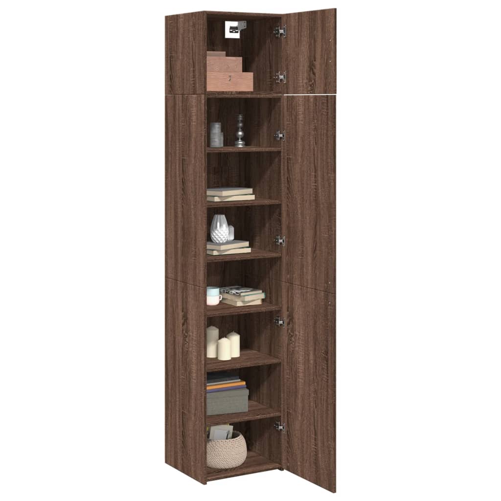 Hochschrank Schmal Eichen-Optik 45x42,5x225 cm Holzwerkstoff