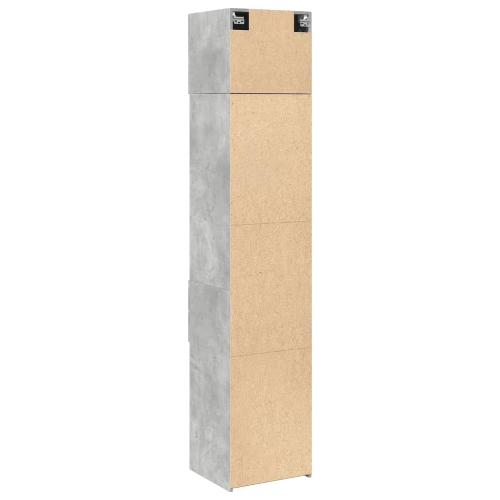 Hochschrank Schmal Betongrau 45x42,5x225 cm Holzwerkstoff