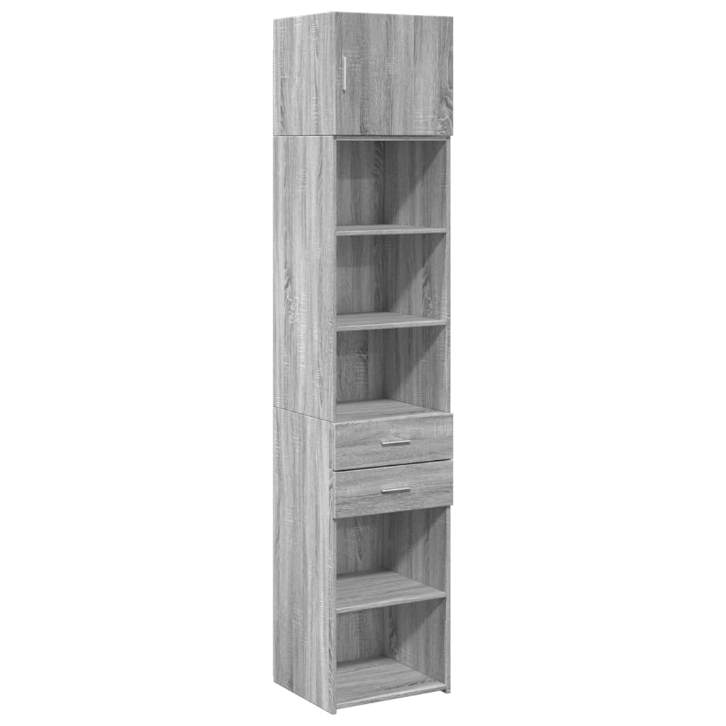 Hochschrank Schmal Grau Sonoma 45x42,5x225 cm Holzwerkstoff