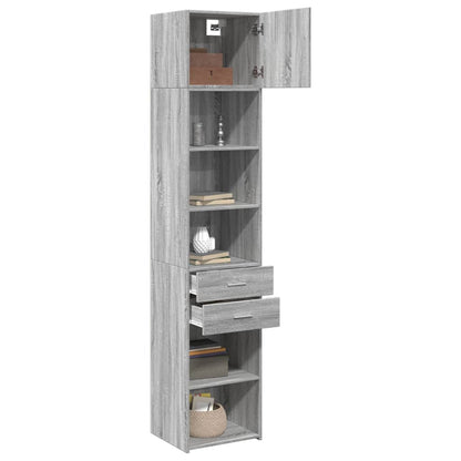 Hochschrank Schmal Grau Sonoma 45x42,5x225 cm Holzwerkstoff