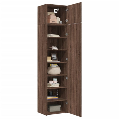 Hochschrank Schmal Eichen-Optik 50x42,5x225 cm Holzwerkstoff