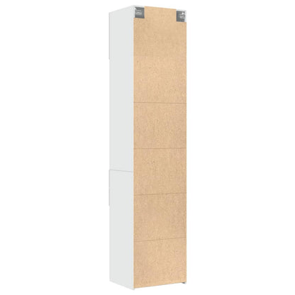 Lagerschrank Schlank Weiß 50x42,5x225 cm Holzwerkstoff