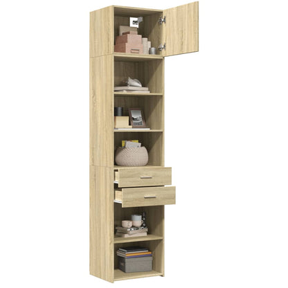 Hochschrank Schmal Sonoma-Eiche 50x42,5x225 cm Holzwerkstoff