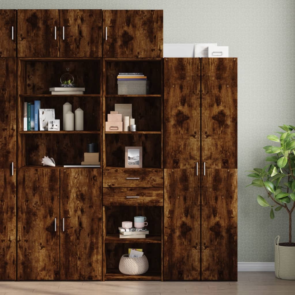 Hochschrank Schmal Räuchereiche 50x42,5x225 cm Holzwerkstoff