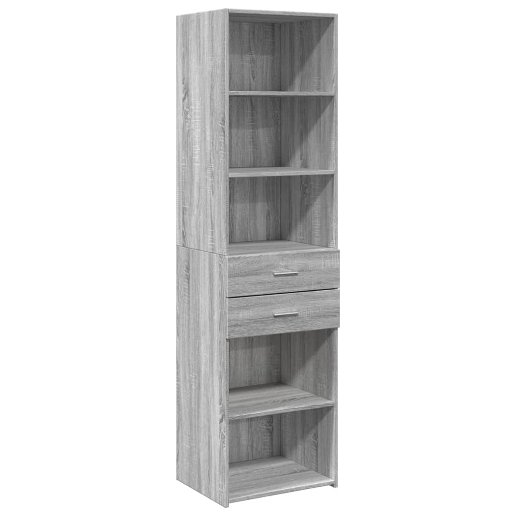 Hochschrank Schmal Grau Sonoma 50x42,5x225 cm Holzwerkstoff