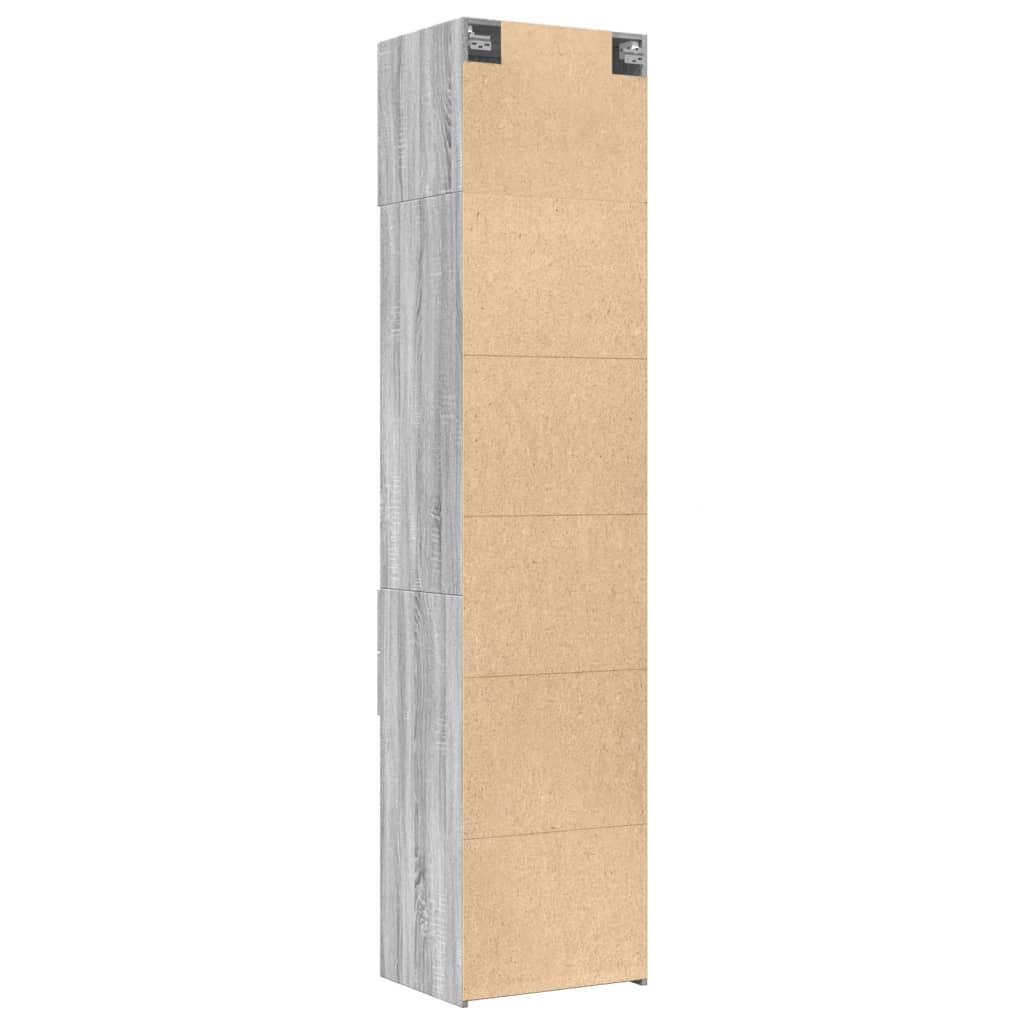 Hochschrank Schmal Grau Sonoma 50x42,5x225 cm Holzwerkstoff