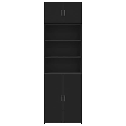 Hochschrank Schwarz 70x42,5x225 cm Holzwerkstoff