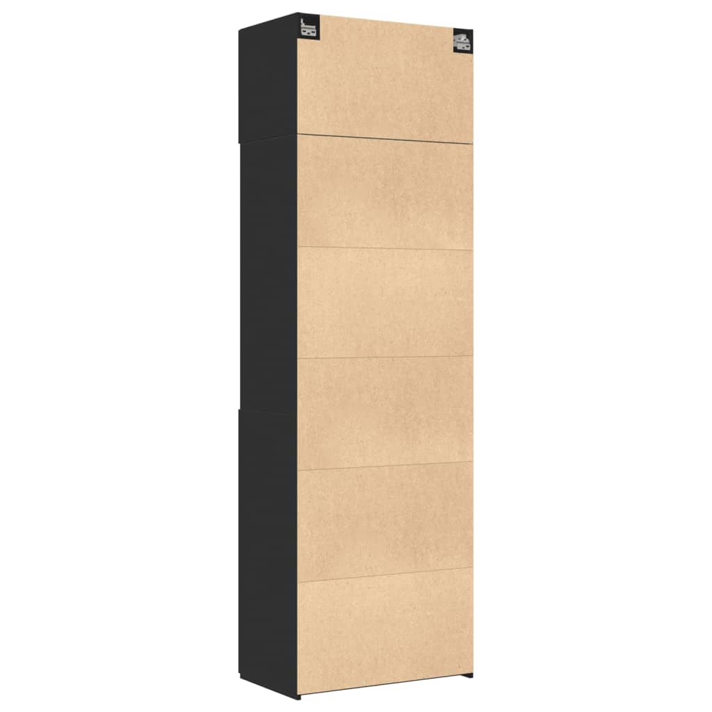 Hochschrank Schwarz 70x42,5x225 cm Holzwerkstoff