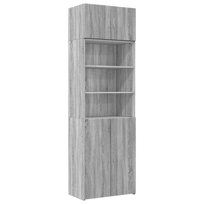 Hochschrank Grau Sonoma 70x42,5x225 cm Holzwerkstoff