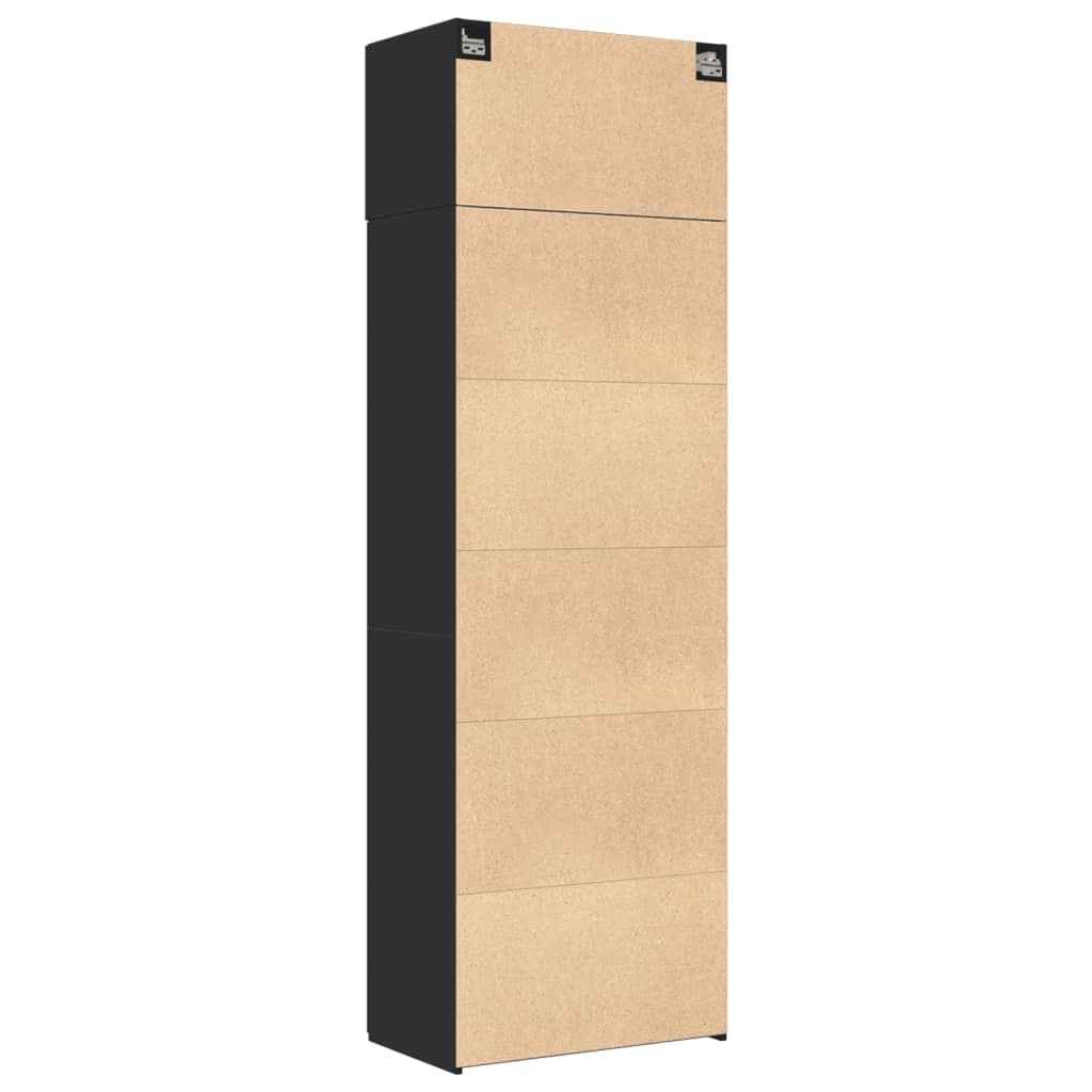 Hochschrank Schwarz 70x42,5x225 cm Holzwerkstoff