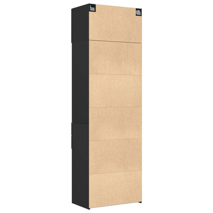 Hochschrank Schwarz 70x42,5x225 cm Holzwerkstoff