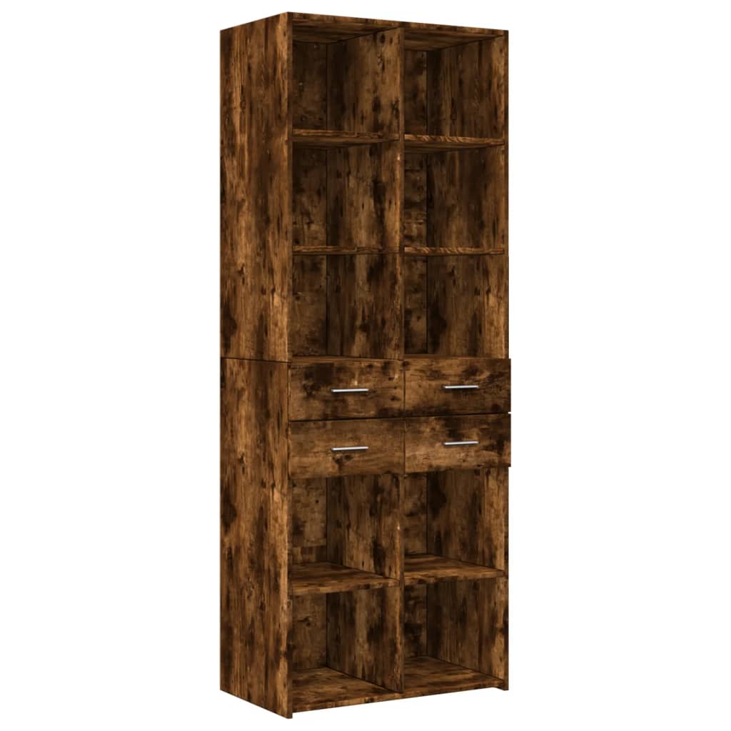 Hochschrank Räuchereiche 70x42,5x225 cm Holzwerkstoff