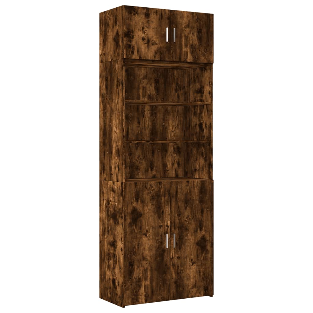 Hochschrank Räuchereiche 80x42,5x225 cm Holzwerkstoff