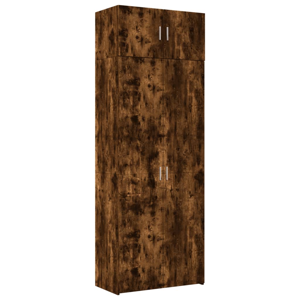 Hochschrank Räuchereiche 80x42,5x225 cm Holzwerkstoff