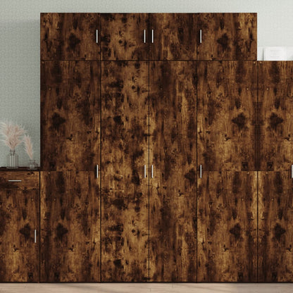 Hochschrank Räuchereiche 80x42,5x225 cm Holzwerkstoff