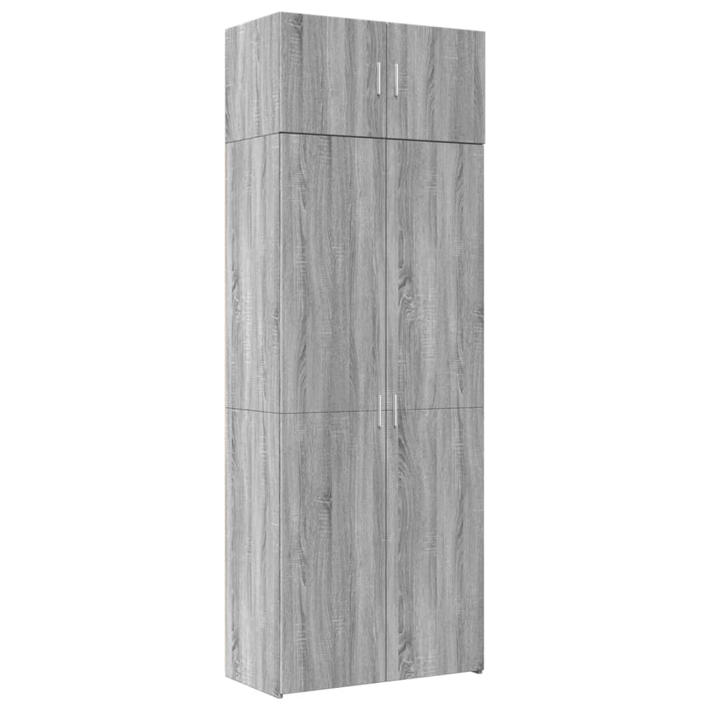 Hochschrank Grau Sonoma 80x42,5x225 cm Holzwerkstoff