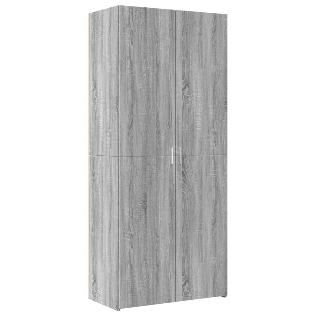 Hochschrank Grau Sonoma 80x42,5x225 cm Holzwerkstoff