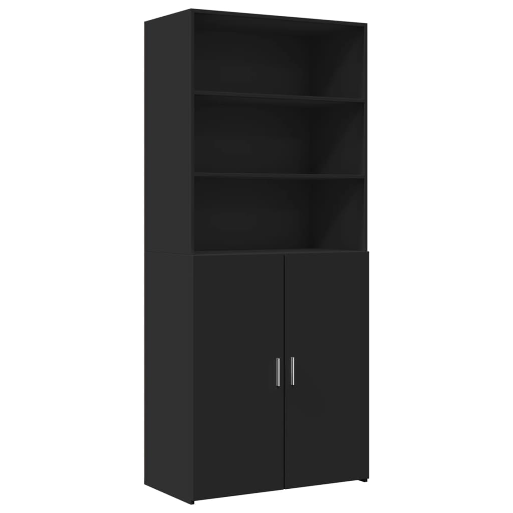 Highboard Schwarz 80x42,5x249 cm Holzwerkstoff