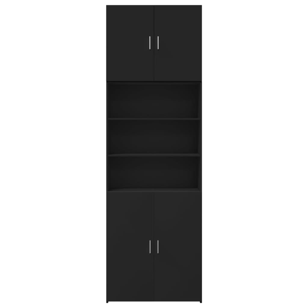 Highboard Schwarz 80x42,5x249 cm Holzwerkstoff