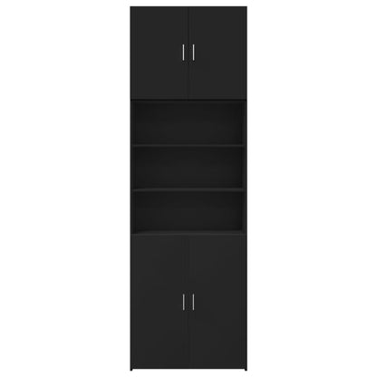 Highboard Schwarz 80x42,5x249 cm Holzwerkstoff